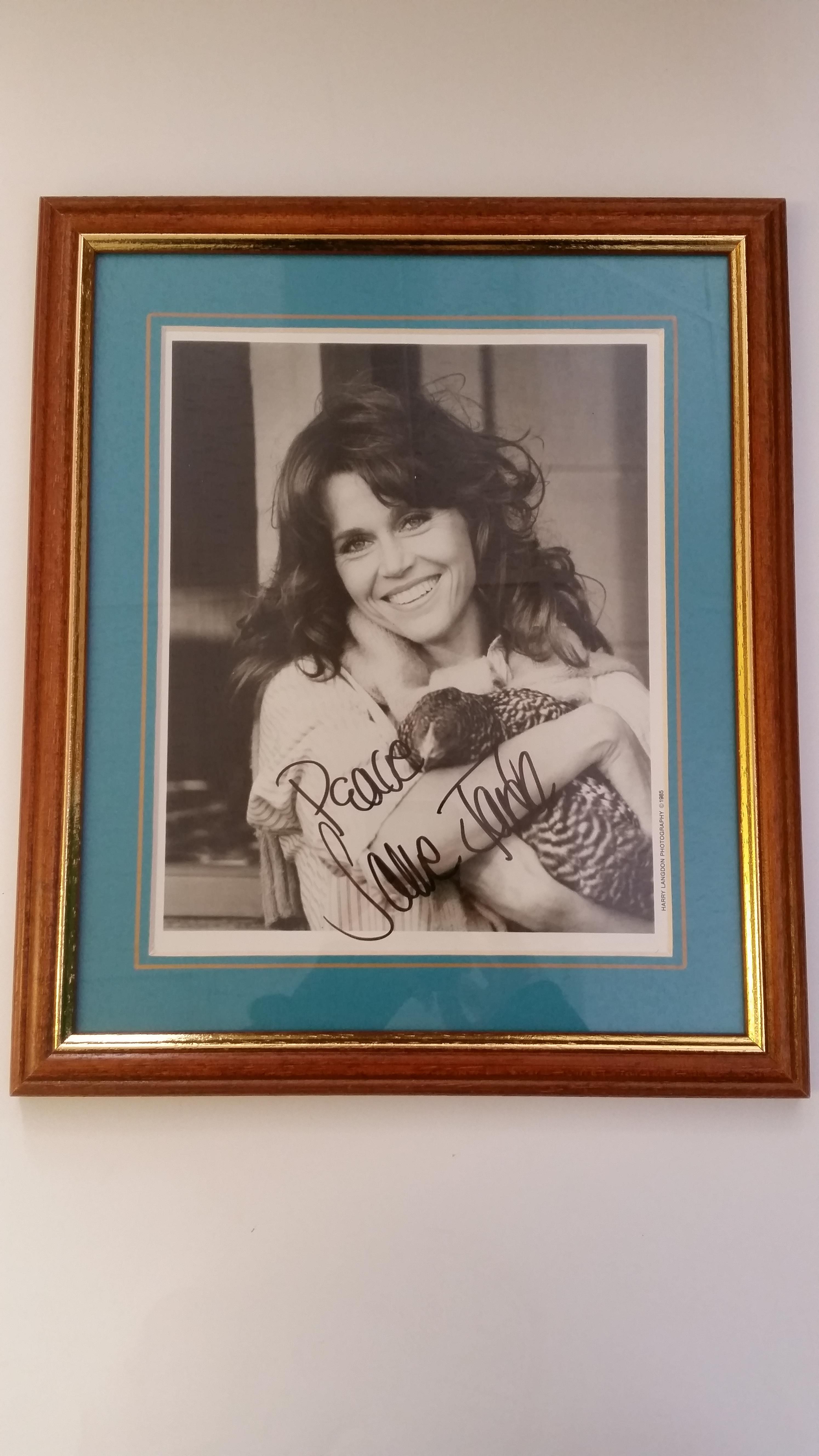 CINEMA, signed photos, by Peter Fonda (from Easy Rider) & Jane Fonda (h/s), 8 x 10, each