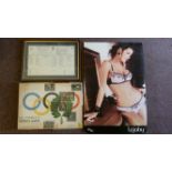 EPHEMERA, selection, inc. photos, cricket, lingerie display showcards (2), Olympic Sports Game by