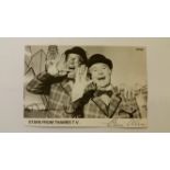 ENTERTAINMENT, signed photo by Morecambe & Wise, signed in blank ink to Thames TV image, b/w, 6 x