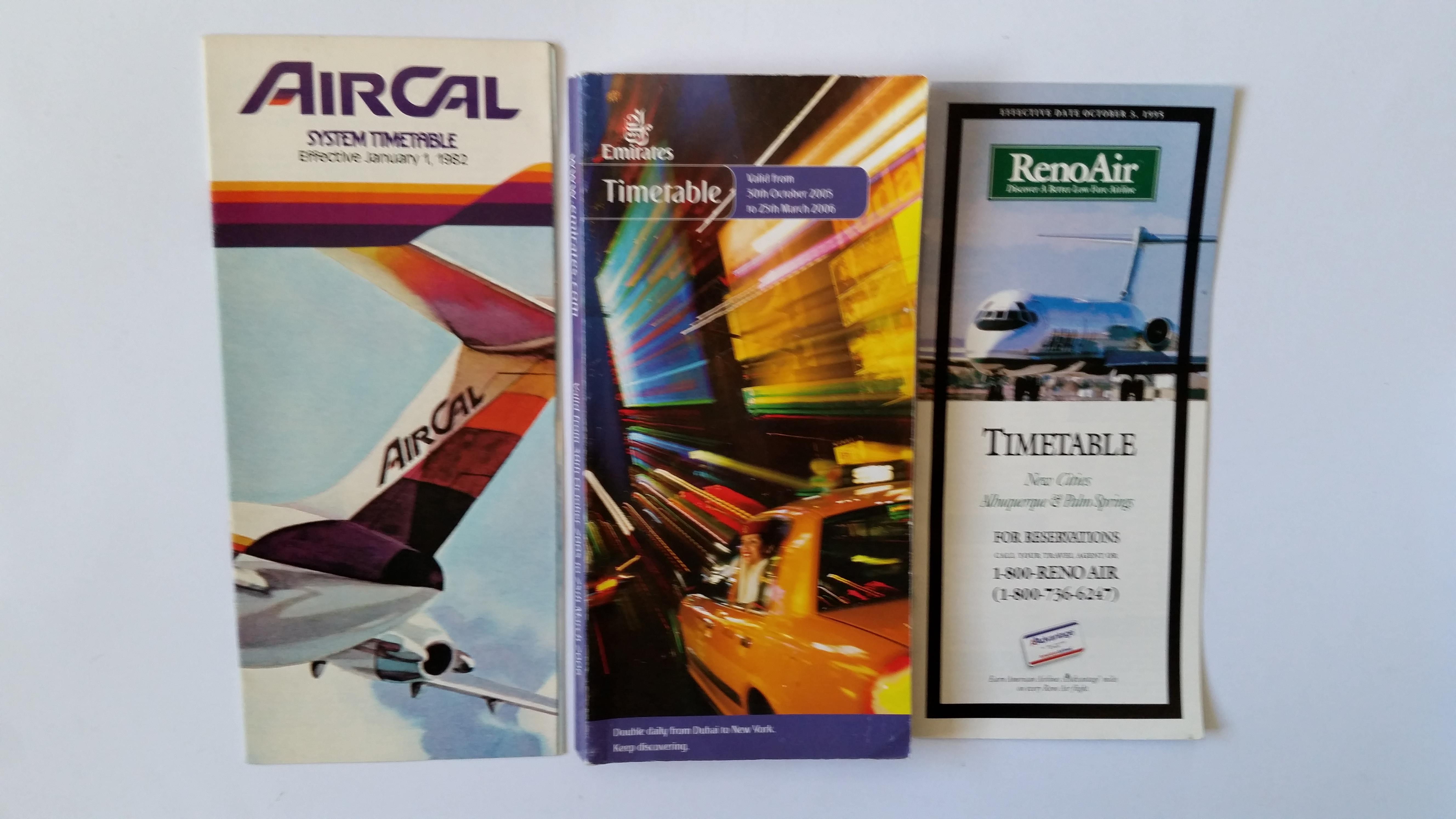 AVIATION, timetables, USA & world airlines, some defunct companies, VG to EX, 152* - Image 6 of 7