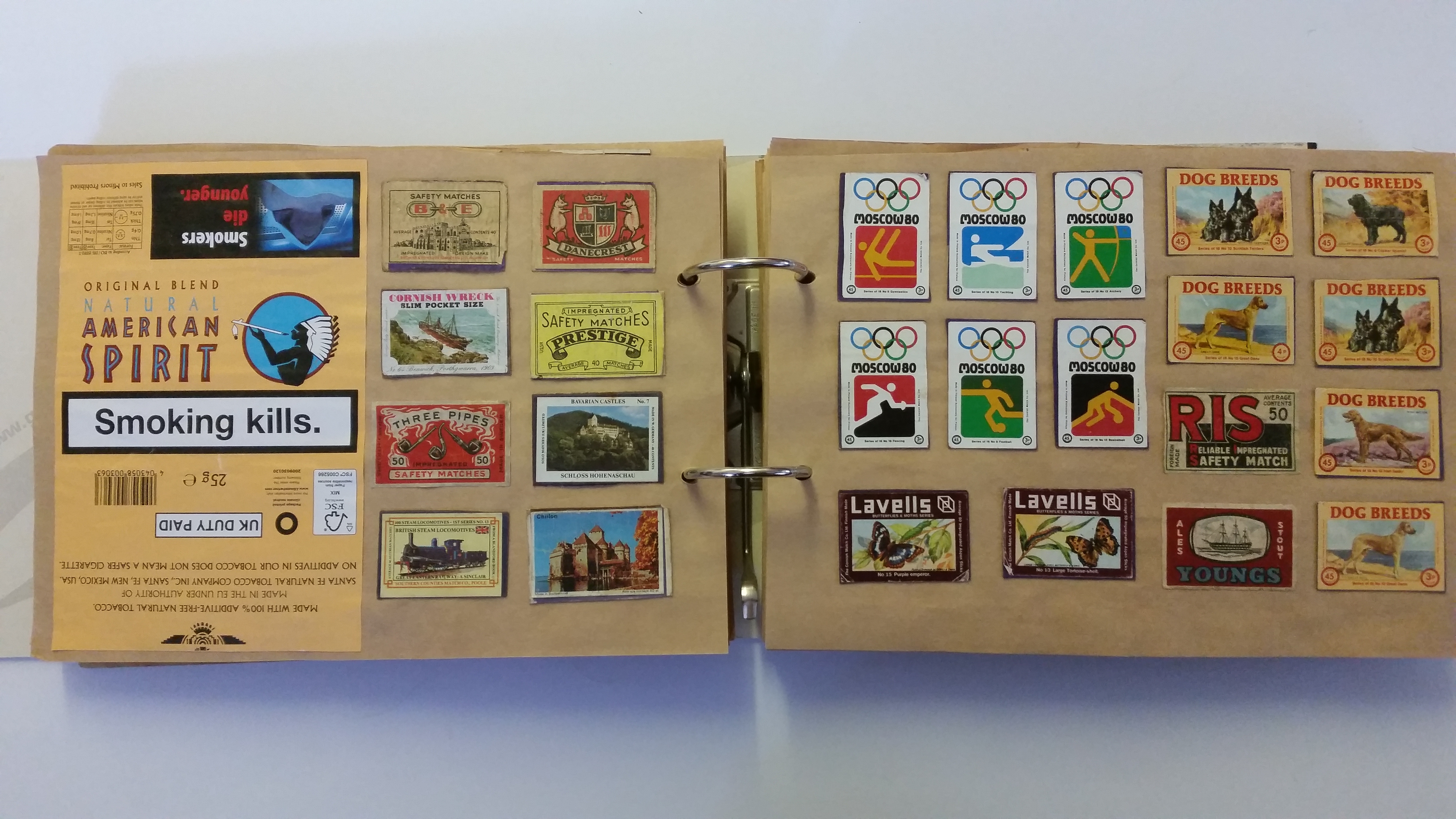 MATCHBOX BOOKLETS, selection laid down in albums (100s), inc. Olympics, Angling, Three Stars,
