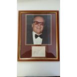 CINEMA, signed album page by Jack Nicholson, overmounted beneath photo, h/s in black tie, 12.5 x
