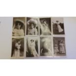 THEATRE, postcards, pre-WWI actresses, inc. Zena Dare (65*), Phyllis Dare (65*), Gertie Millar,