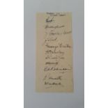 CRICKET, autographs, 'Milnrow C.C. (Lancashire League)' 1946. Album page fragment very nicely signed