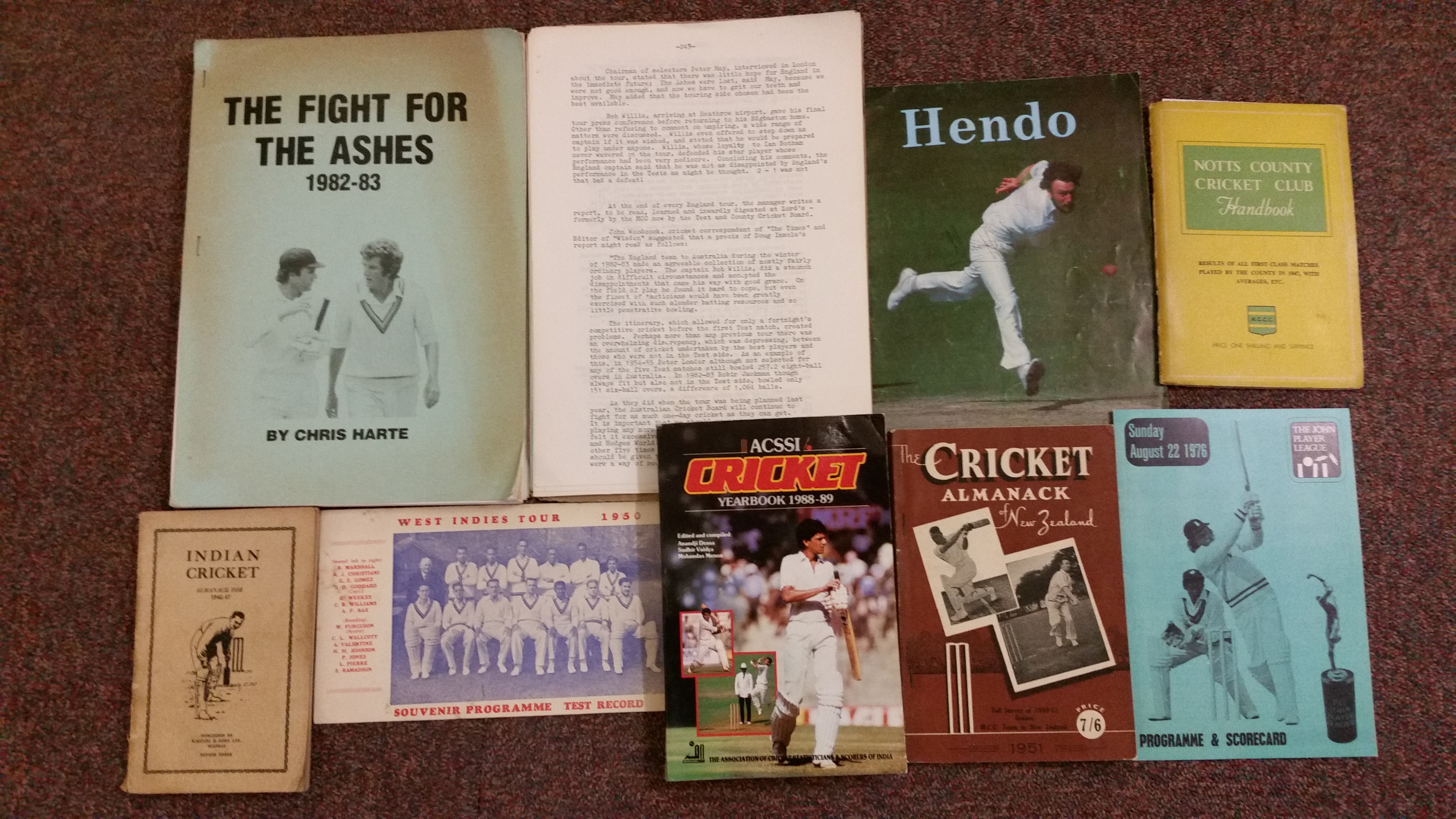 CRICKET, books & brochure selection, inc. NCCC handbook 1947, Cricket Almanack of New Zealand - Image 4 of 5