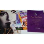 ENTERTAINMENT, signed programmes, inc. Liza Minelli, Leona Lewis The Labyrinth, Barry Humphries as
