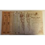 THEATRE, programmes, Theatre Royal (Nottingham), 1892 (2),1902 (10), 1908 (9), 1909 (2), 1910 (5)