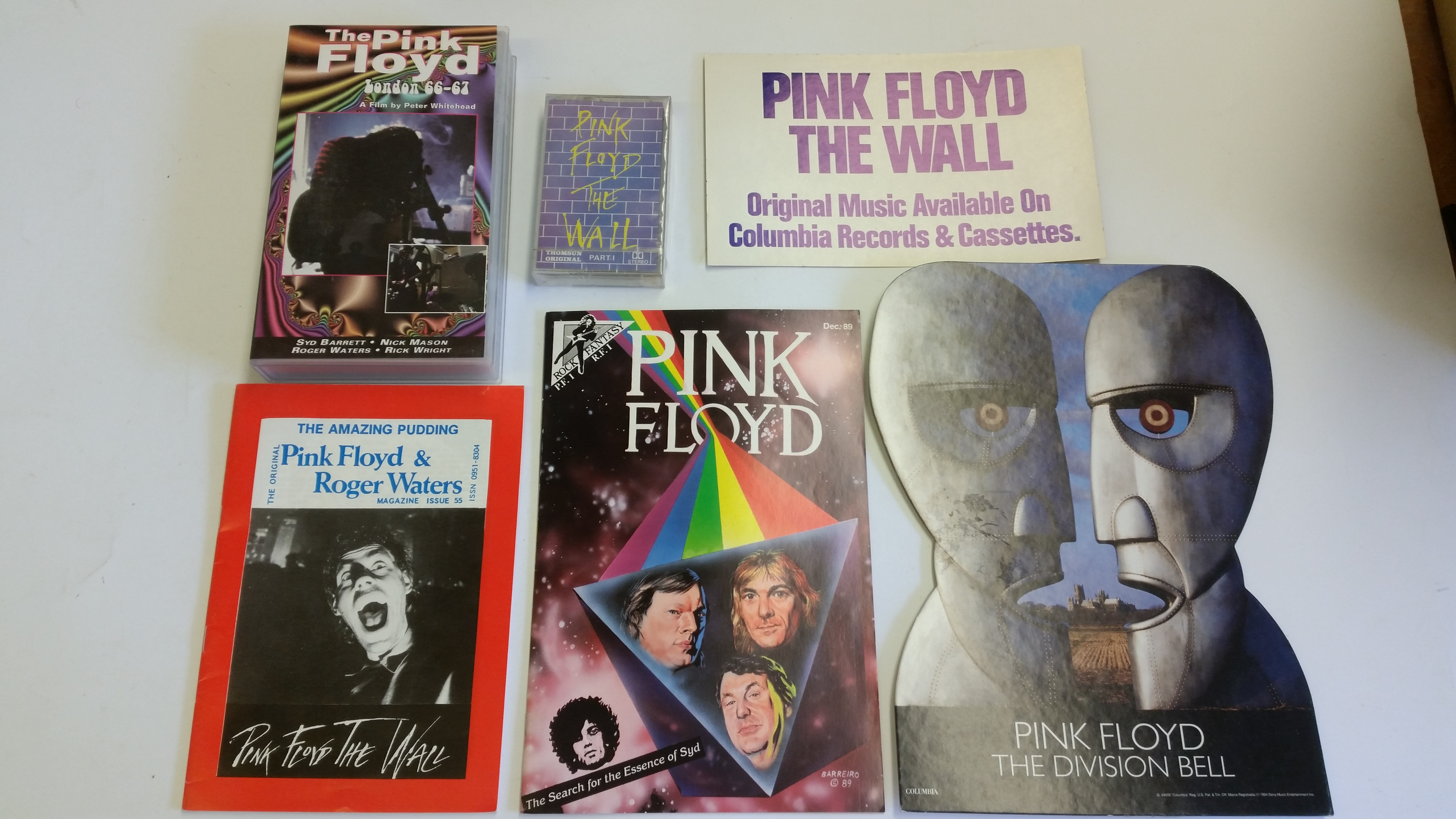 POP MUSIC, Pink Floyd, selection, inc. LP cover inserts (Radio K.A.O.S.), stickers, postcards,