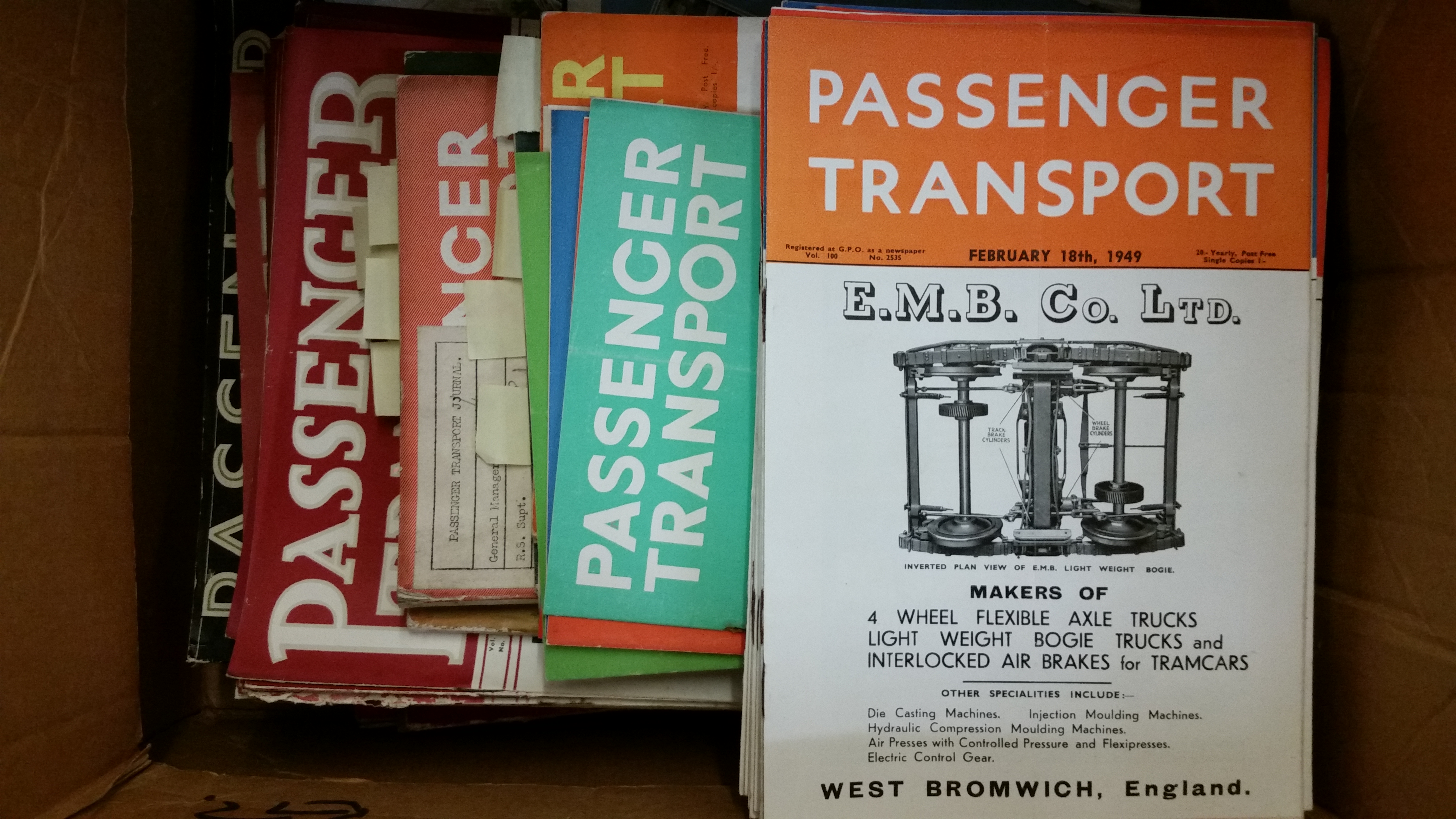 TRANSPORTATION, magazines, Passenger Transport, 1940s-1950s, FR to VG, 84*