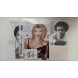 POP MUSIC, selection, inc, signed pieces by Courtney Love, Eartha Kitt, Lena Horne; unsigned,