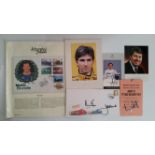 MOTOR RACING, signed selection, inc. programmes, promotional photographs, commemorative covers,