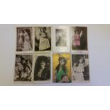 THEATRE, postcards, pre-WWI actresses, inc. Zena (90*) & Phyllis Dare (60*), duplication, some