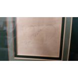 POP MUSIC, signed piece by Elvis Pressley, overmounted beside photo, half-length, framed & glazed,