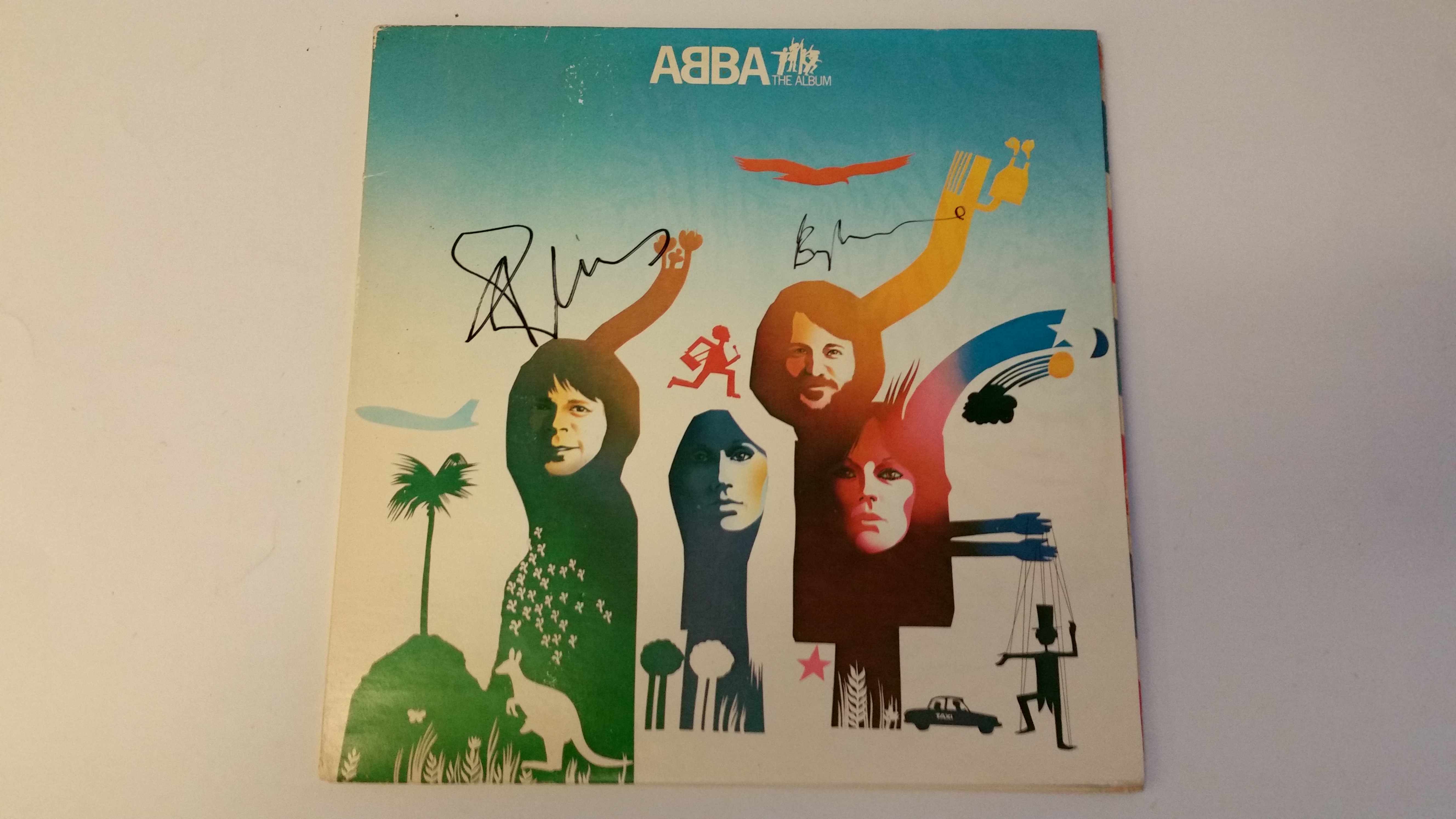 POP MUSIC, signed LP, ABBA (The Album), by Bjorn Ulvaeus & Benny Andersson, both signed to front