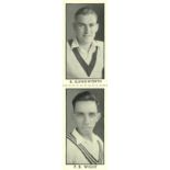 THOMSON, County Cricketers, complete set of 64, in uncut pairs, G to EX, 32