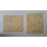 CRICKET, autographs, Essex C.C.C. c.1958. Two album pages, one titled 'Essex C.C.C.', comprising