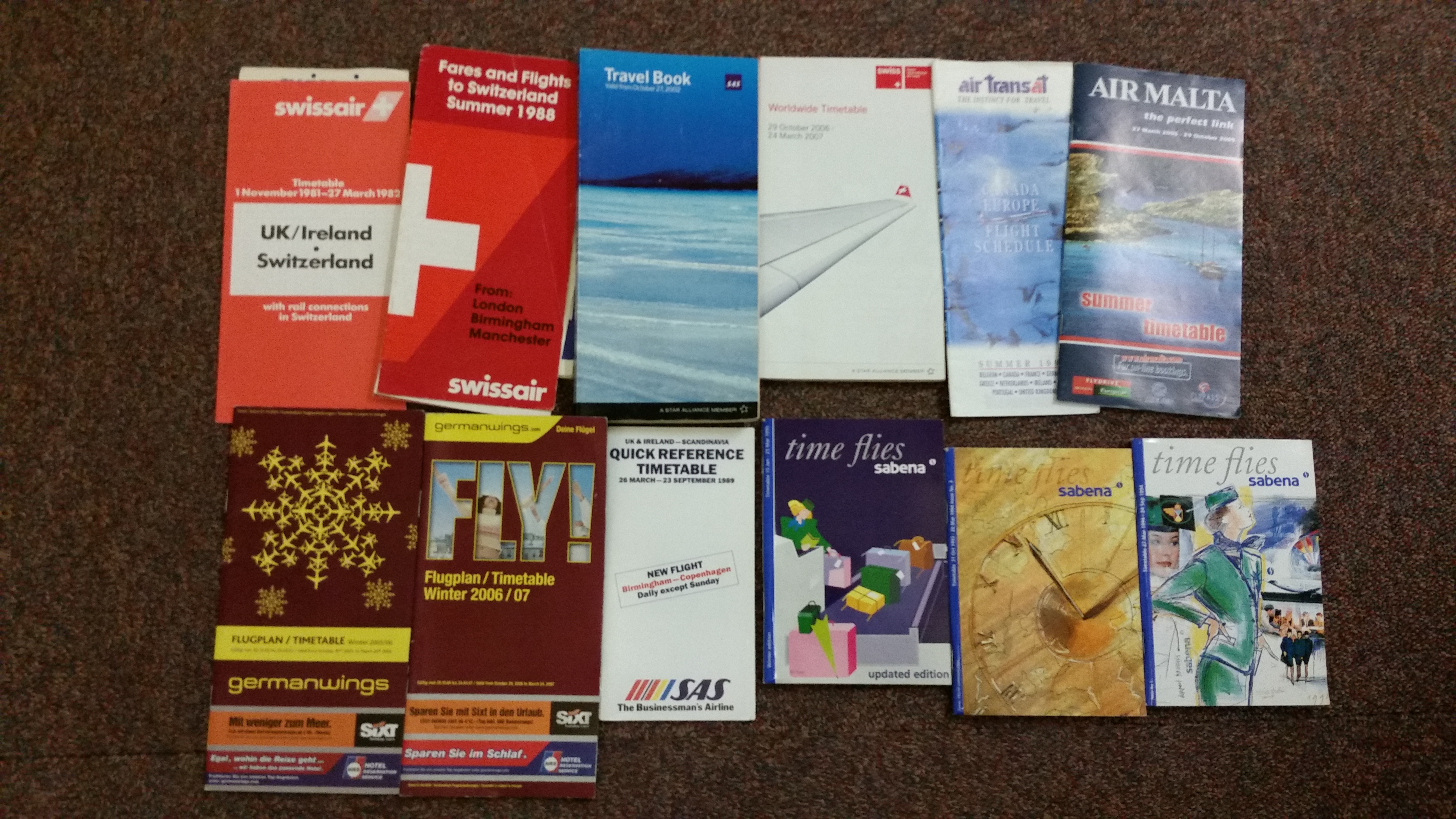 AVIATION, European timetables, many defunct airlines, VG to EX, 171* - Image 2 of 5