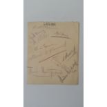FOOTBALL, autographs, Crewe Alexandra F.C. c.1948/49. Album page signed in pencil by ten Crewe