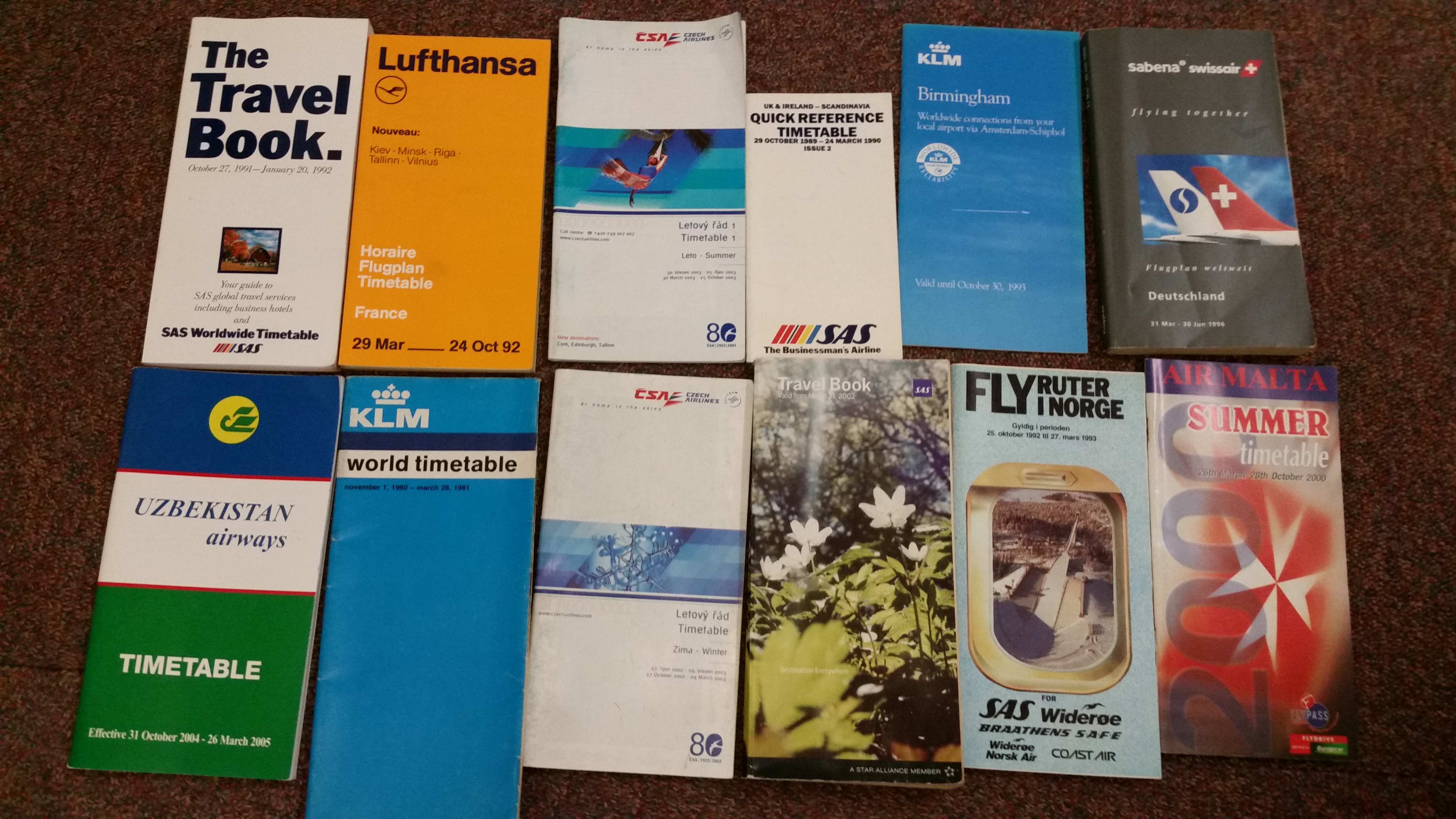 AVIATION, European timetables, many defunct airlines, VG to EX, 171* - Image 3 of 5