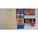 FOOTBALL, signed selection, inc. photos (mixed sizes), club notepaper, letters; McGuinness, O'Leary,