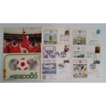 FOOTBALL, unsigned commemorative covers, inc. World Cups (1986 & 2010), promotions, championships,