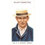 WILLS, Cricketers (1908), complete, small s, with variations for nos. 5 & 25, G to VG, 52