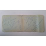 FOOTBALL, autographs, Plymouth Argyle F.C. c.1958/59. Double album page signed in ink by twenty-