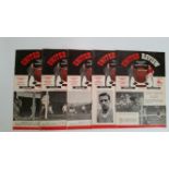 FOOTBALL, Manchester United home programmes, 1959/60, inc. league matches, Tottenham Hotspur (