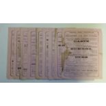 THEATRE, programmes, Theatre Royal (Nottingham), 1878, pink one-sided single sheet issues, some