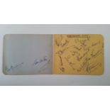 CRICKET, autographs, New Zealand tour to England 1958. Two joined album pages nicely signed in ink