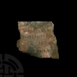 Roman Legionary Diploma Fragment
