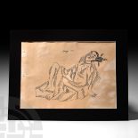 F. N. Souza Sketch of a Nude Female