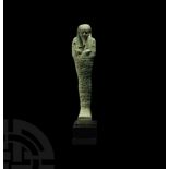 Large Egyptian Hieroglyphic Shabti for Nes-Ptah