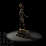 Large Egyptian Bronze Statue of Re-Horakhty