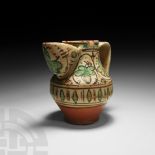 Medieval Orvieto Glazed Terracotta Panata Pitcher