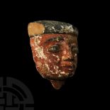Egyptian Cedar Wood Mummy Mask