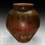 Very Large Western Asiatic Red Burnished Pottery Vessel