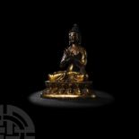 Sino-Tibetan Seated Gilt Buddha