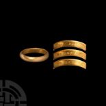 Gold 'By Christ Alone [Two Hearts] Made One' Posy Ring