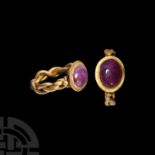 Roman Gold Ring with Ruby Gemstone