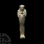 Large Egyptian Hieroglyphic Shabti for Ipet-Hes