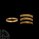 Gold 'True Love is Endless' Posy Ring