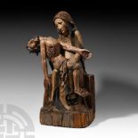 Polychrome Wooden Roettgen Pieta