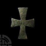 Byzantine Cross Mount with Saint