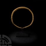 Viking Age Gold Twisted Bracelet