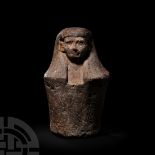 Egyptian Limestone Dummy Canopic Jar