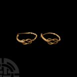 Greek Gold Herakles Knot Earrings