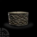 Bactrian Stone Vessel with Rows of Snakes