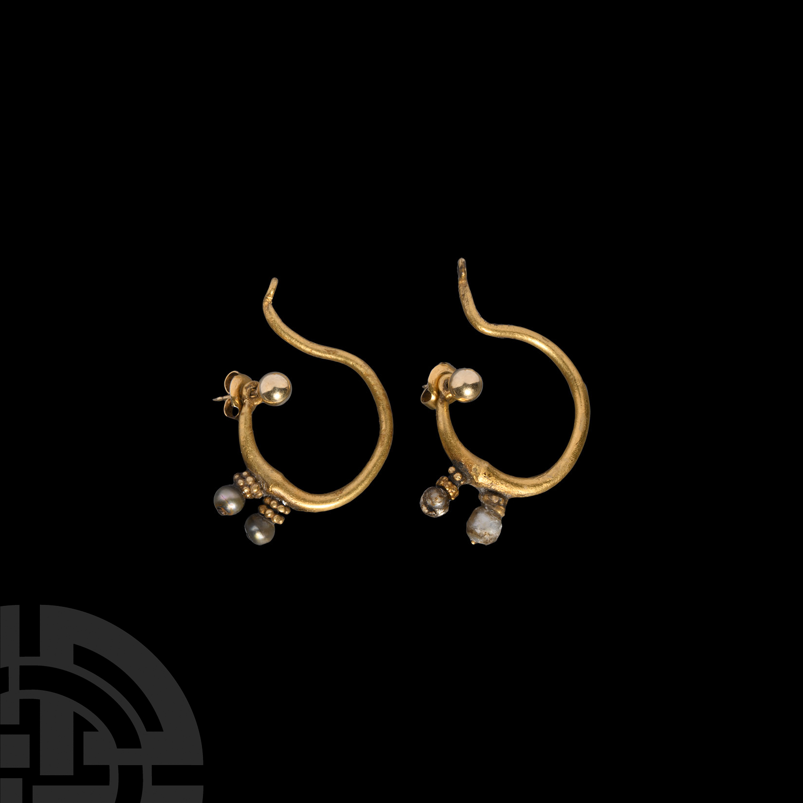 Gold and Pearl Earrings