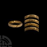 Gold 'John Turner Ob 12 Aug -708 Oet 58' Memento Mori Skull Ring